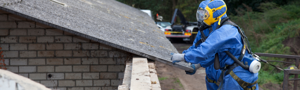 Asbestos inspection of the roof of a house